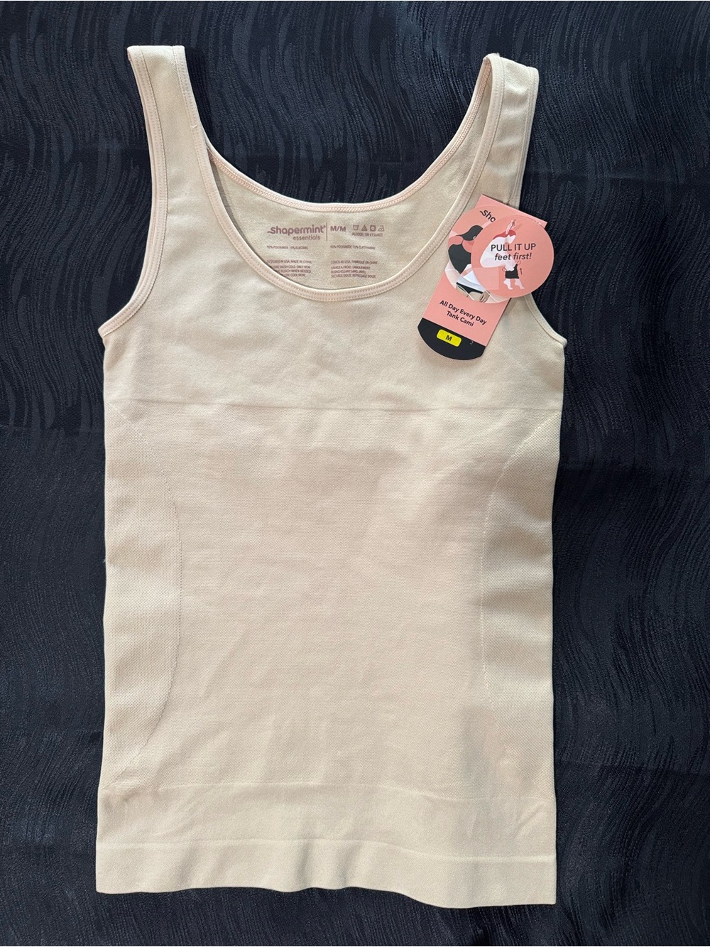 Shapermint Beige Seamless Scoop Tank Sz M
